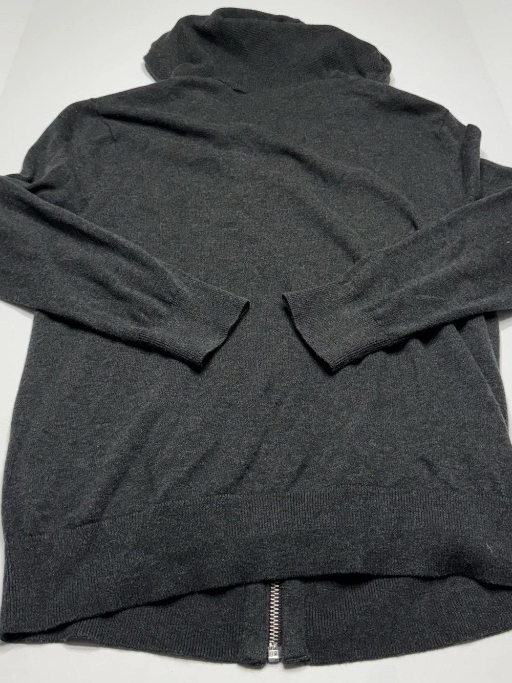 Banana Republic Charcoal Gray Full-Zip Hoodie